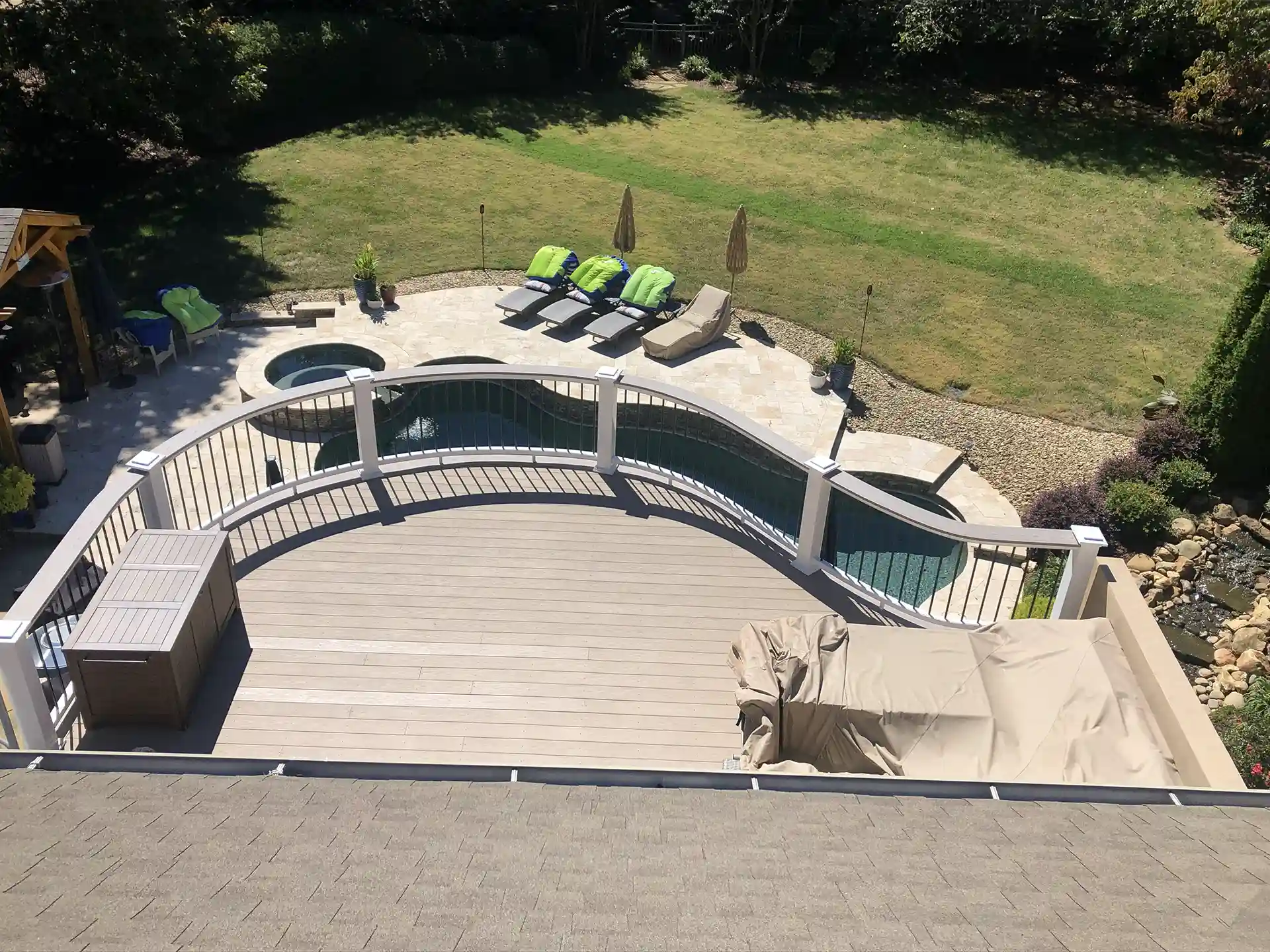 Custom deck built for a Steele Creek home in southwest Charlotte