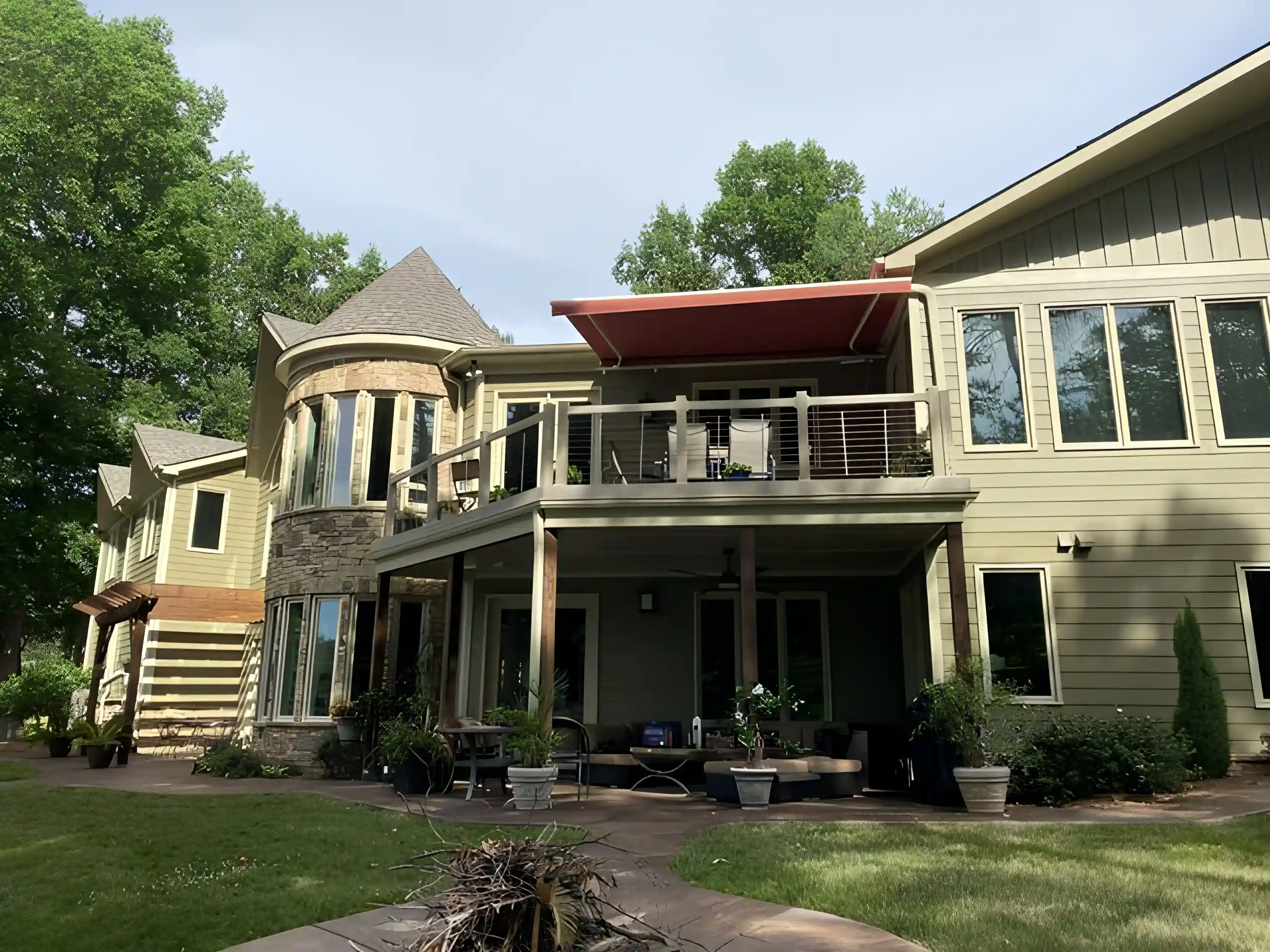 Deck construction on a narrow NoDa lot in Charlotte, NC