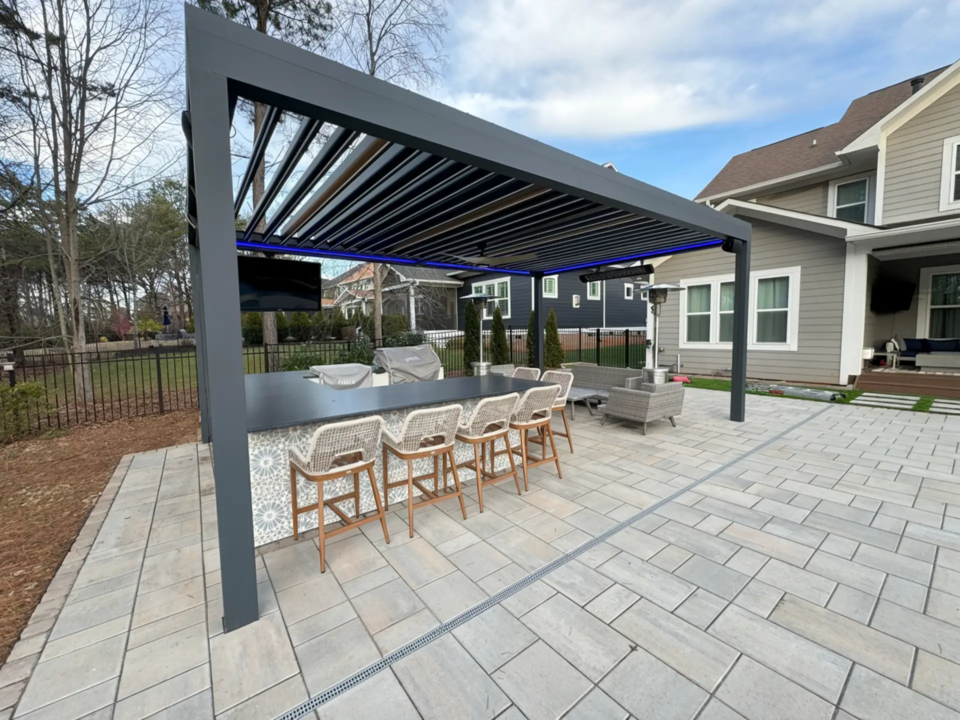 Completed deck installation in Cotswold, Charlotte NC