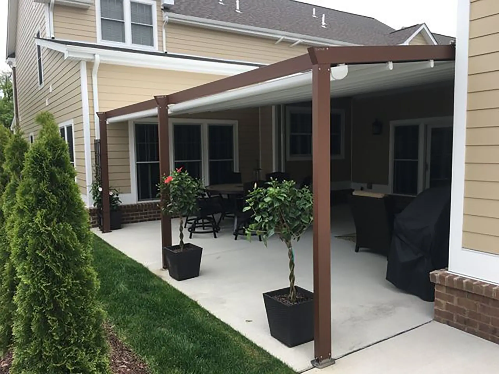 Deck construction at a Dilworth bungalow in Charlotte, NC